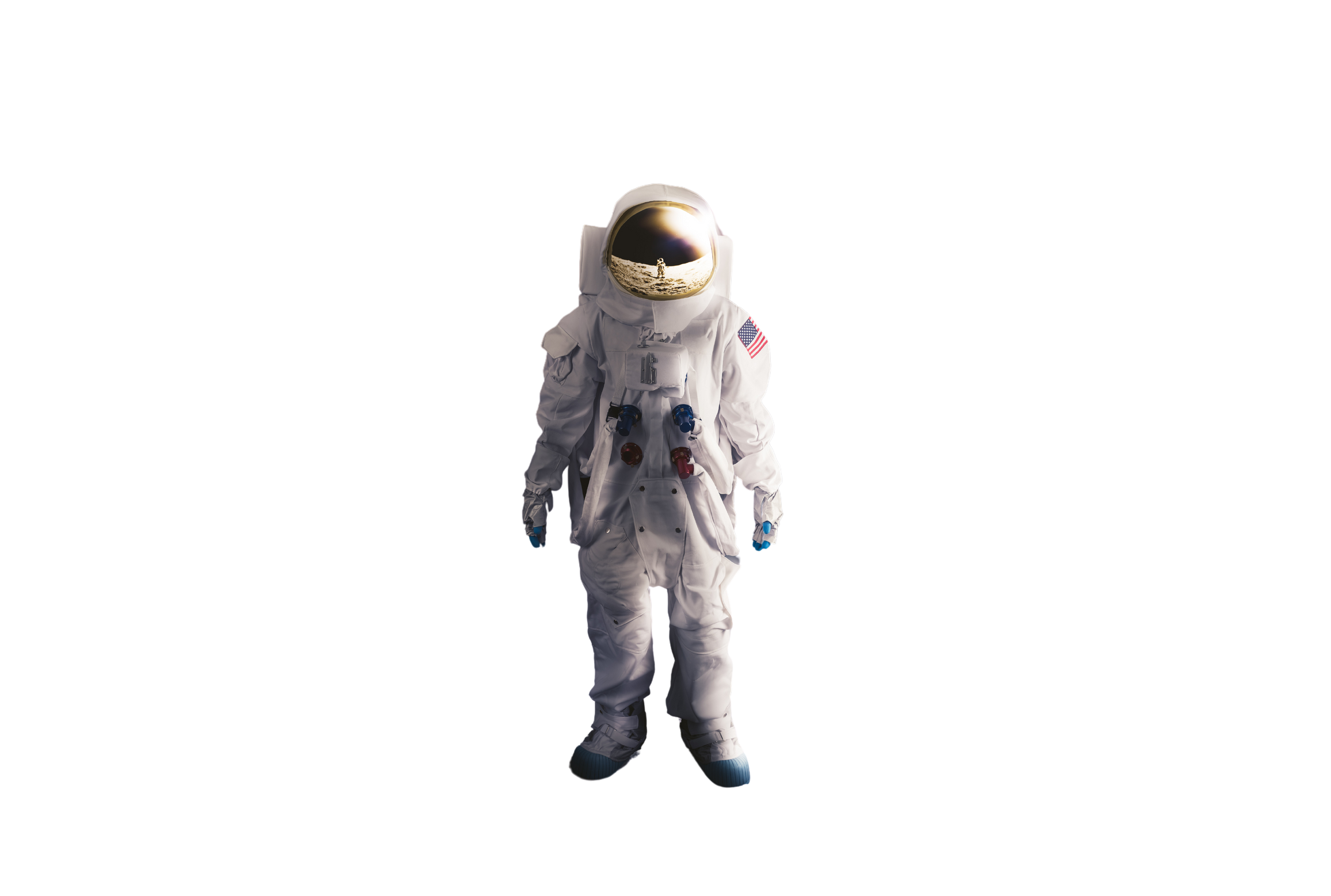 Astronaut standing on the moon surface